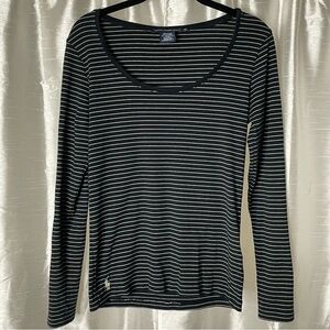 Polo Ralph Lauren Long Sleeve Top M Stripes Sporty Preppy 90s Basic Comfort